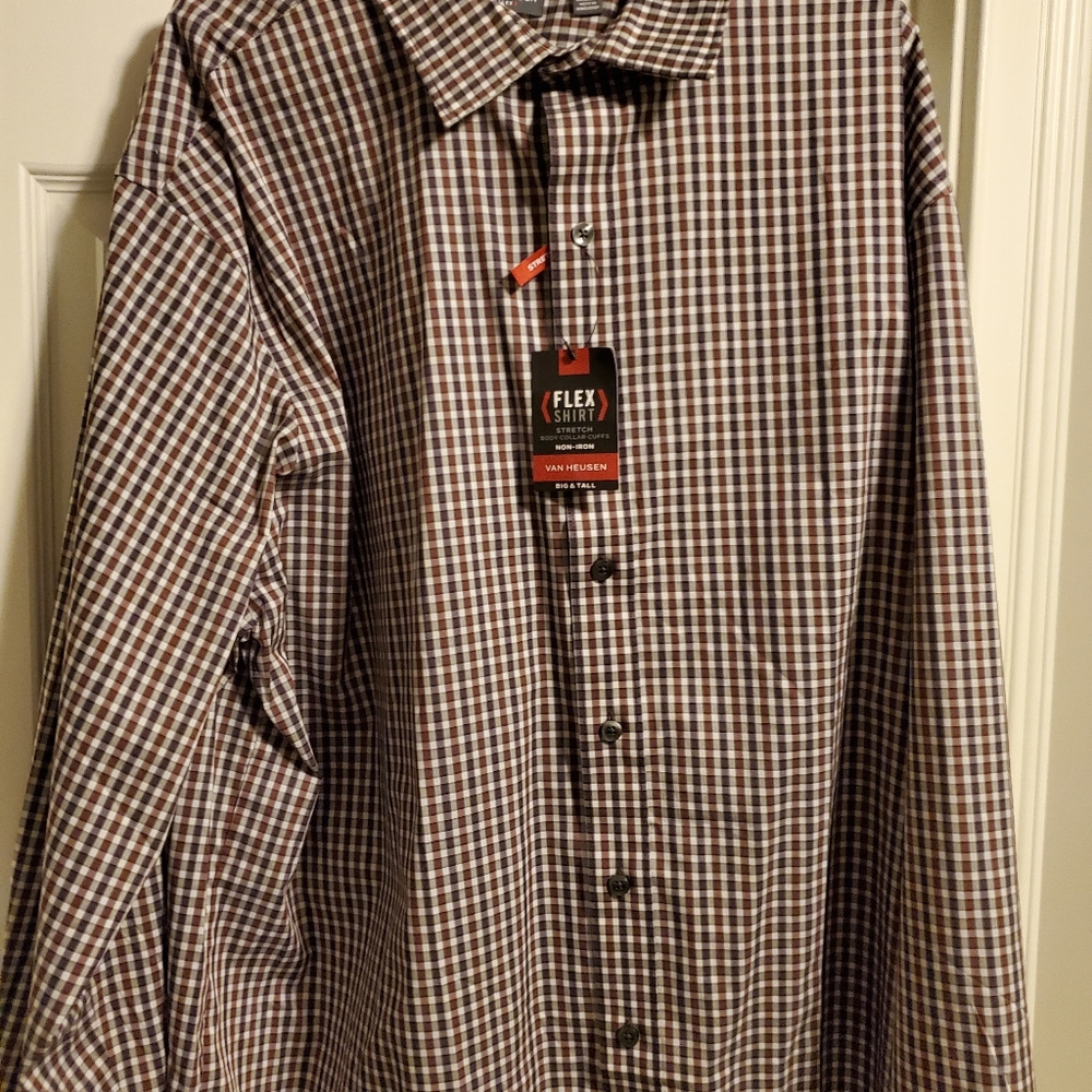 Van Huesen Flex Big & Tall Button Up Shirt